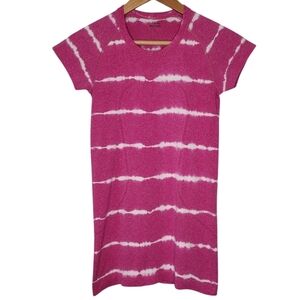 Lululemon Women's Pink White Short Sleeve Workout Athletic Swifty Tee Shirt Sz 4